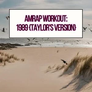 AMRAP workout main header image featuring a beach in Rhode Island.