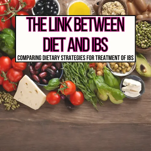 Fresh vegetables, olives, and olive oil depicting foods on the Mediterranean diet for the link between diet and IBS main header image.