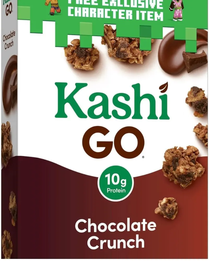 A box of Kashi GO chocolate crunch cereal.