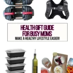 A collage of health gifts like adjustable dumbbells and a weighted vest - gifts that can be seen in this article.